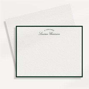 Groene rand Elegant Modern briefpapier Note Kaart