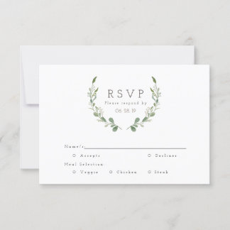 Groene Ranken Aquarel | RSVP Kaartje