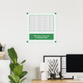 Groene rasterfoto poster (Thuiskantoor)