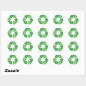 Groene recycling symbool stickers (Vel)