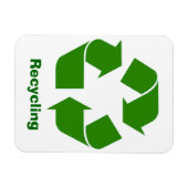 Groene Recycling Teken Magneet (Horizontaal)