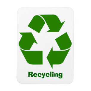 Groene recyclingbordmagneet magneet