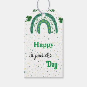 Groene regenboog Happy st patrick's dag Cadeaulabel
