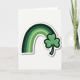 Groene Regenboog Klaver Gelukskaart Kaart