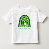 Groene regenboog met klaverblad op St. Patrick's D Kinder Shirts (Voorkant)