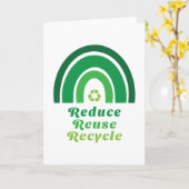 Groene Regenboog Milieu Reductie Hergebruik Recycl Kaart (Gele Bloem)