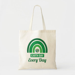 Groene Regenboog Milieubewustzijn Aarddag elke dag Tote Bag