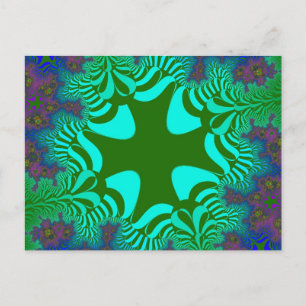 Groene regenboogkruis briefkaart