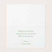 Groene Rendier Elegante Vakantie Kaart (Binnenkant ongevouwen)