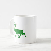 Groene rendieren koffiemok (Voorkant links)