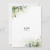 Groene repetitie diner uitnodiging (Achterkant)