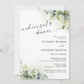 Groene repetitie diner uitnodiging (Voorkant)