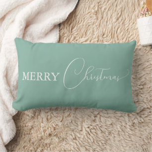 Groene Retro Boho minimalistische Merry Christmas Kussen