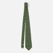 Groene Retro Golfbaan Monogrammed Stropdas (Achterkant)