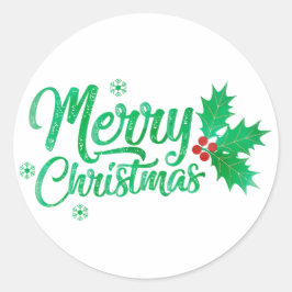 Groene retro lijn Happy Birthday Ronde Sticker