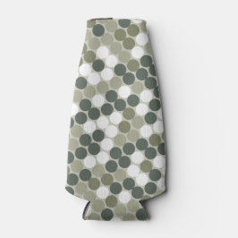Groene retro stippen flesjeskoeler