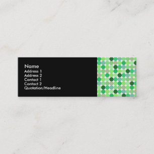 Groene Retro Stippen Profielkaarten Mini Visitekaartje