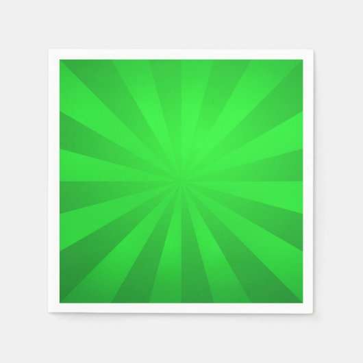 Groene Retro Sunburst Servet (Voorkant)