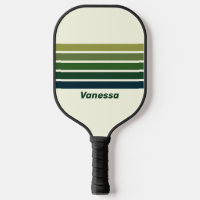 Groene Retro Vijf Dwars Strepen met Naam