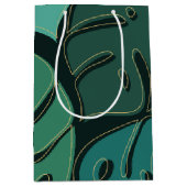 Groene reus monstera verlaat ontwerp medium cadeauzakje (Voorkant)