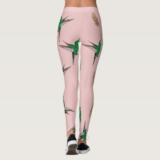 Groene reuzenveer leggings (Achterkant)