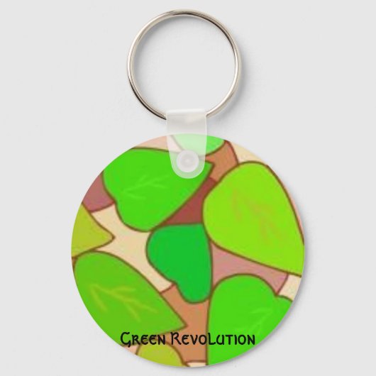 Groene revolutionaire sleutelketen sleutelhanger (Voorkant)