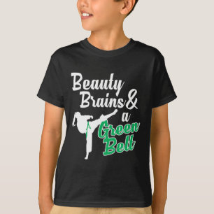 Groene Riem Taekwondo Martial Arts Grappig Judo Qu T-shirt