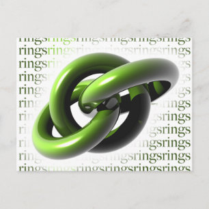 Groene ringen briefkaart