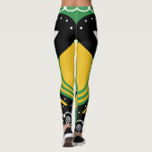 Groene ritueel tribaal leggings (Achterkant)