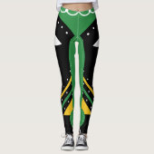 Groene ritueel tribaal leggings (Voorkant)