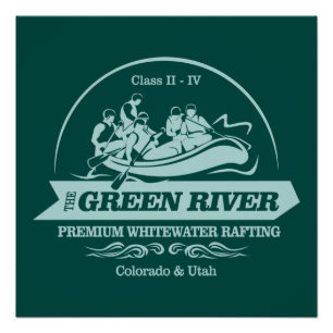 Groene rivier (rafting2) perfect poster