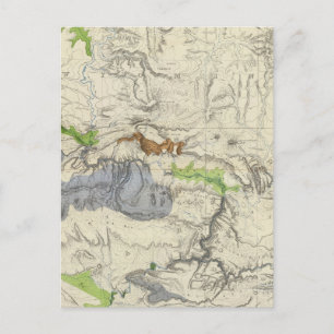 Groene rivier van de Uniemaiddel voor de spoorwege Briefkaart