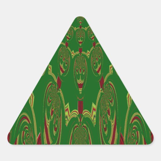 Groene robots driehoek sticker (Voorkant)