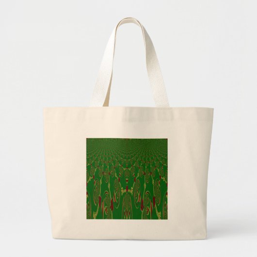 Groene robots grote tote bag (Voorkant)