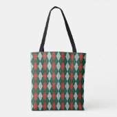 Groene & Rode Brei-Uitzicht All-Over-Print Tote Ta Bag (Achterkant)