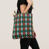 Groene & Rode Brei-Uitzicht All-Over-Print Tote Ta Bag (Dichtbij)