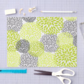 Groene rode dahlias floral tissuepapier (Craft)