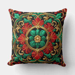 Groene rode decoratieve kerst Sierkussen