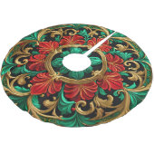 Groene rode decoratieve vakantieboomrok kerstboom rok (Gekanteld)