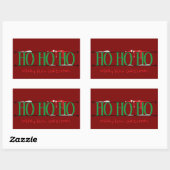 Groene & Rode Elf Kolder Rechthoekige Sticker (Vel)