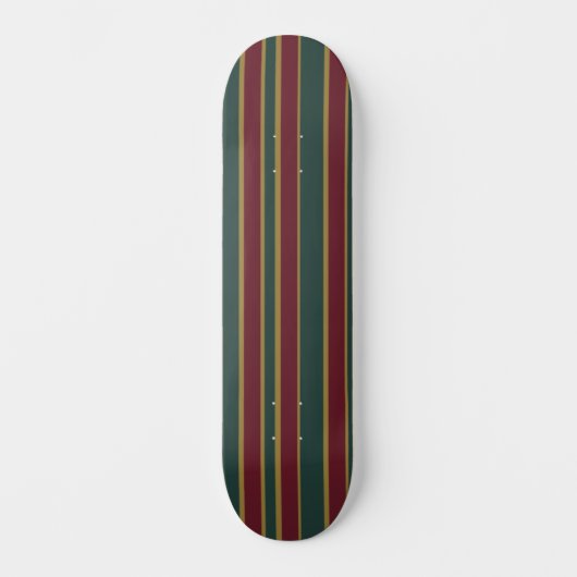 Groene rode en gouden kerststrepen met Snoep Skateboard (Voorkant)