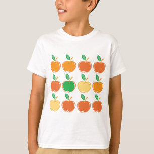 Groene, rode, gele en Oranje appels T-shirt