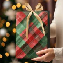 Groene & Rode Geruite Kerstcadeautas