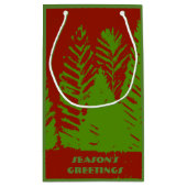 Groene & Rode Gift Bag Klein Cadeauzakje (Achterkant)
