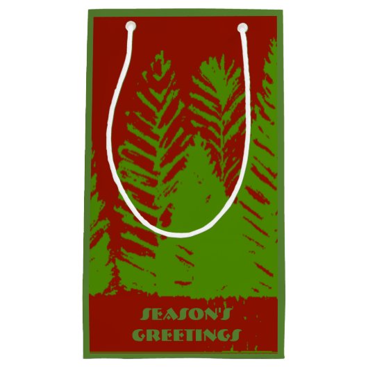 Groene & Rode Gift Bag Klein Cadeauzakje (Voorkant)