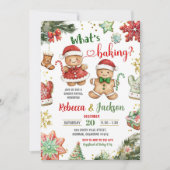 Groene Rode Gingerbread Cookies Geslacht Onthullen Kaart (Voorkant)