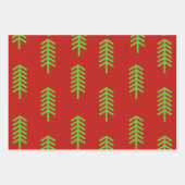 Groene Rode Kerstboom Perfect Kerstcadeau Inpakpapier Vel (Voorkant 3)
