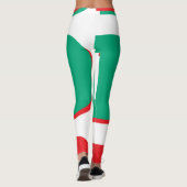 Groene Rode Witte Sportieve Leggings – Sportieve K (Achterkant)