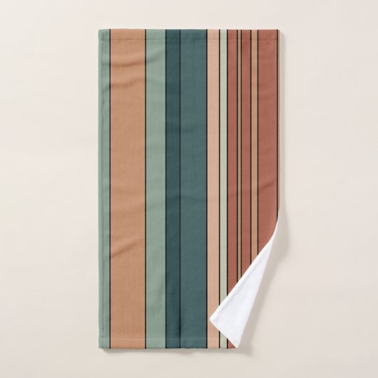 Groene roest en kledingstrepen bad handdoek (Handdoek)