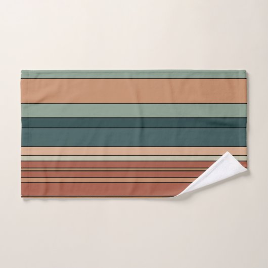 Groene roest en kledingstrepen bad handdoek (Handdoek)